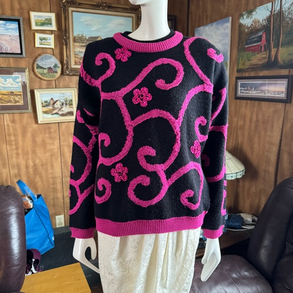 Amazing Floral Granny Cottagecore Vintage Sweater - Picture 1 of 8